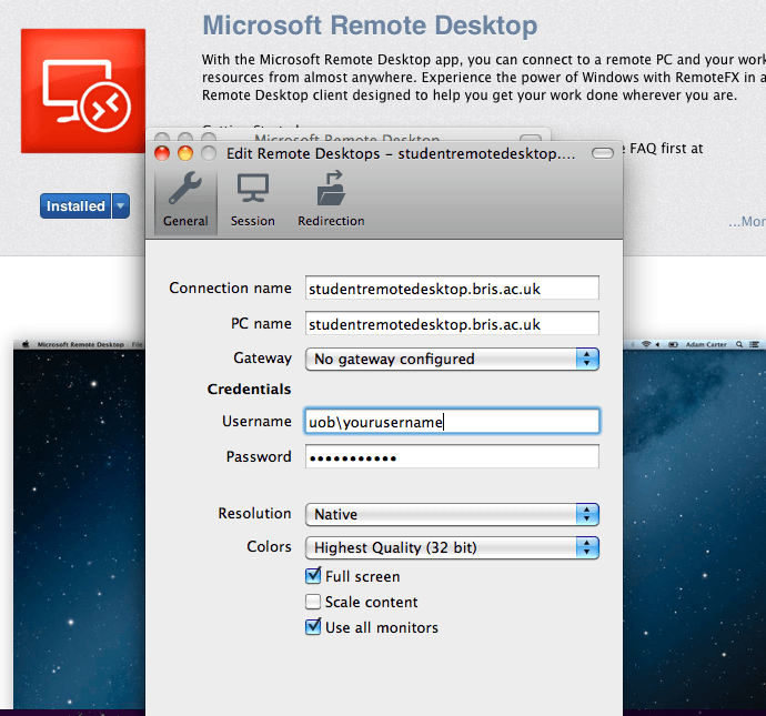 Microsoft remote desktop for mac error 0x204